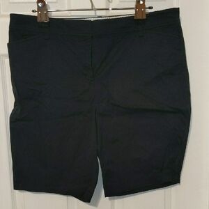 Talbots Black Bermuda Shorts Classic Cotton Blend